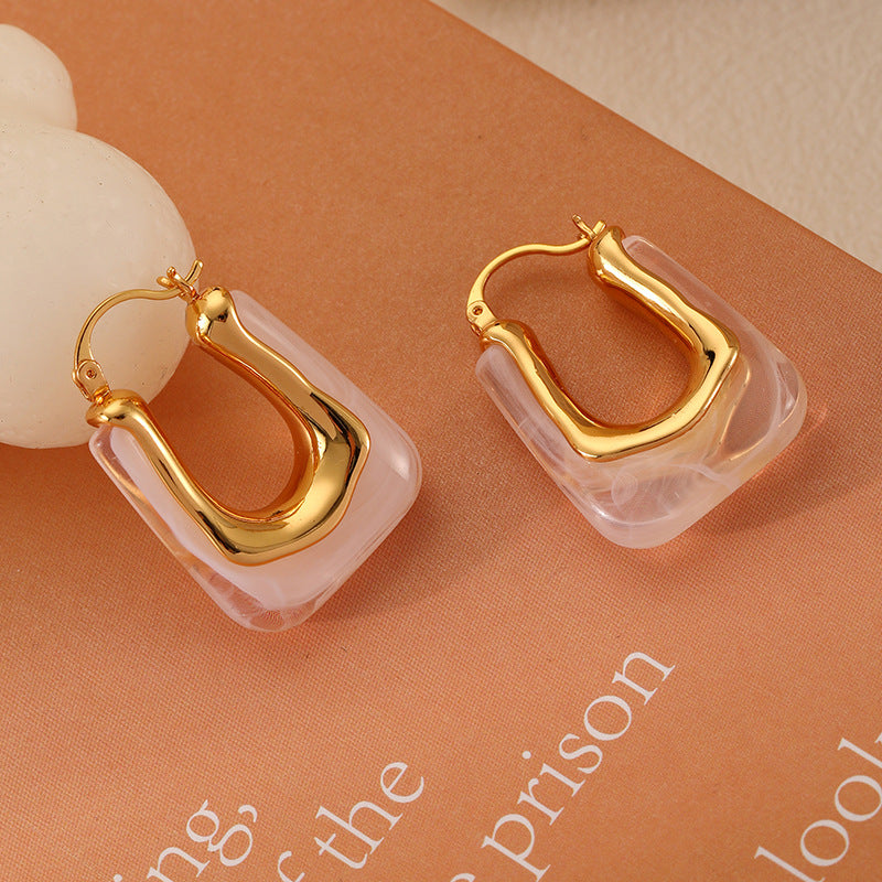 Retro U-Shaped Earrings