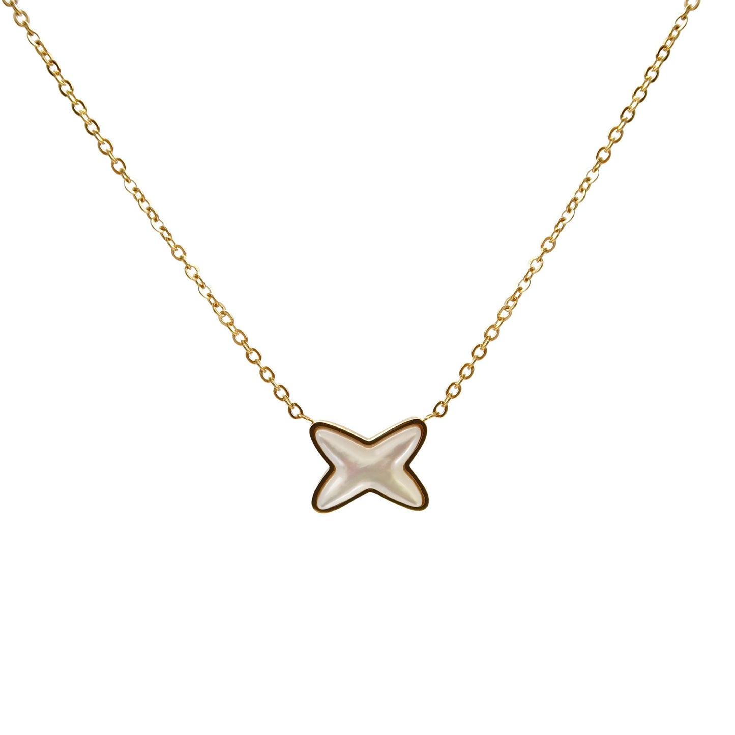 Cross Shell X Pendant Necklace