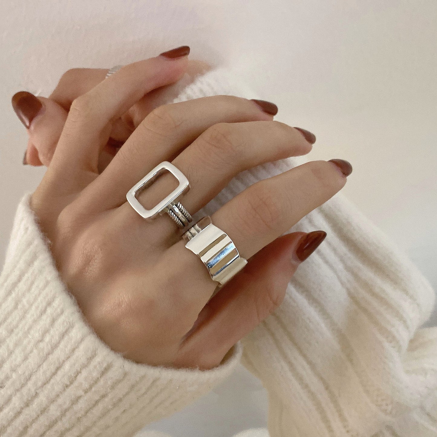 Irregular Sterling Silver Ring