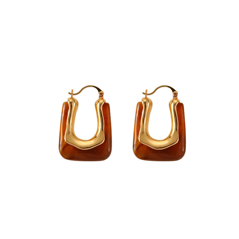 Retro U-Shaped Earrings