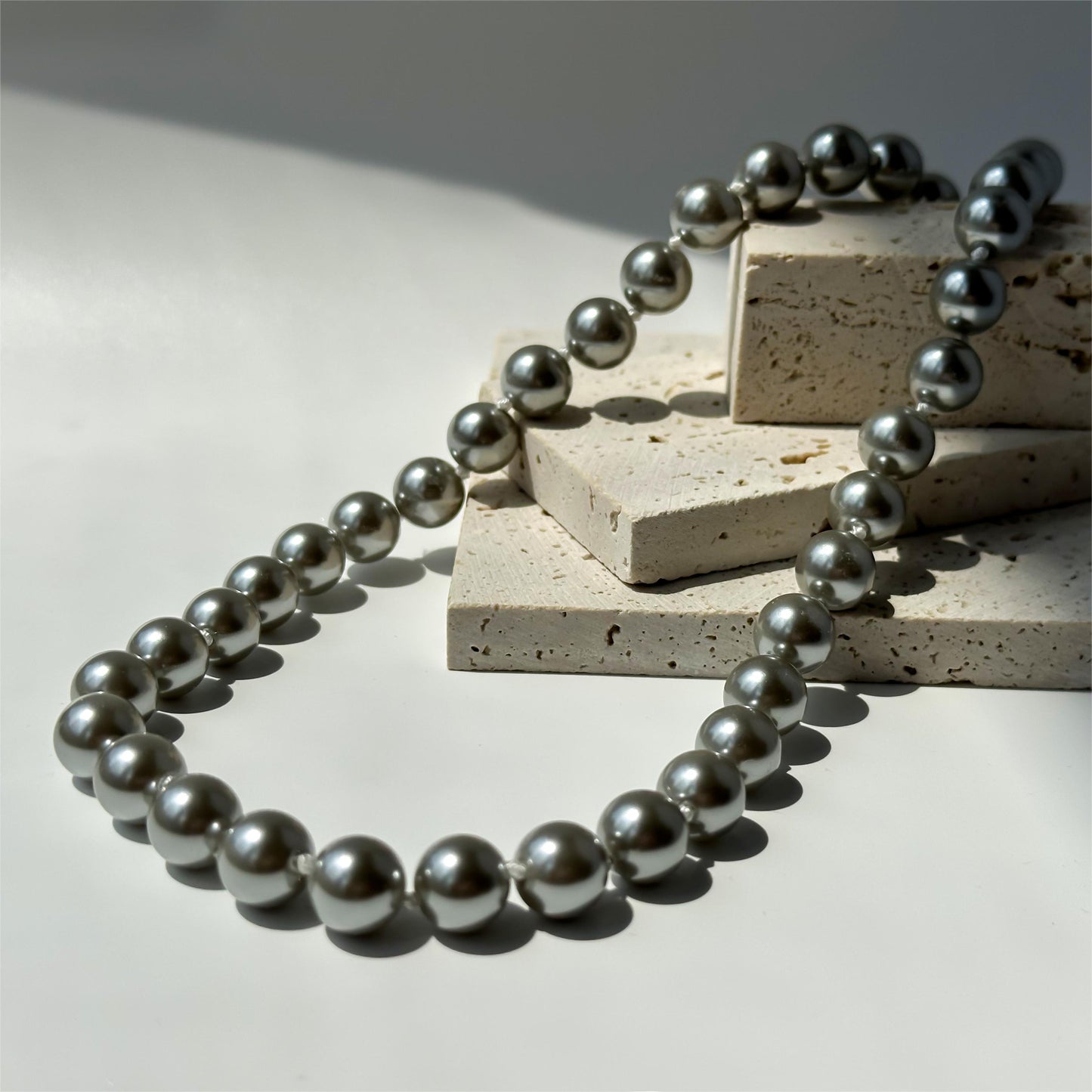 French Grey Pearl Necklace